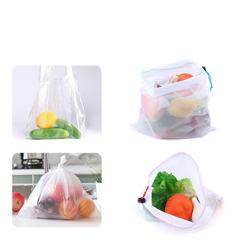 5 Pieces of Colorful Reusable Vegetable Bags