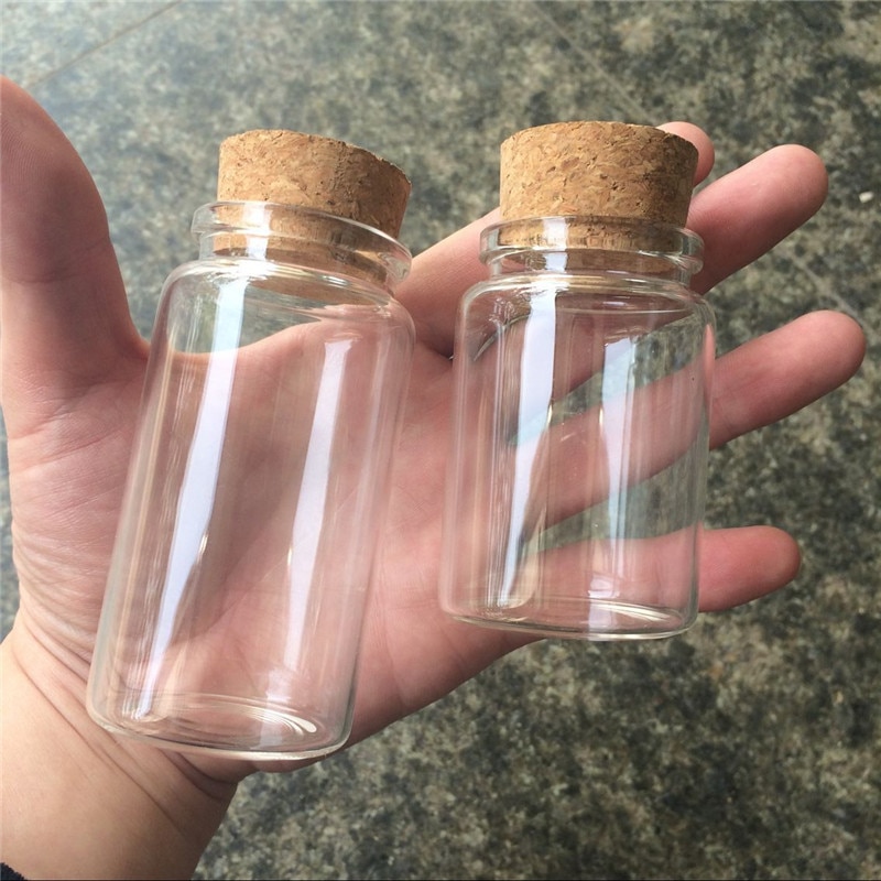 Transparent Glass Bottle with Cork