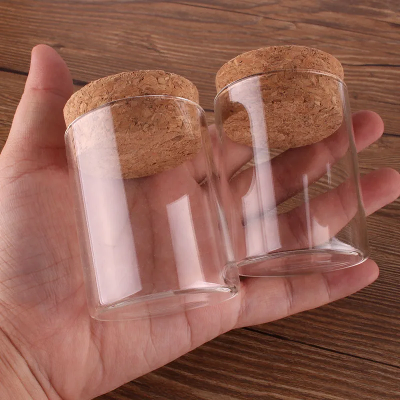 Compact Glass Bottles Set with Cork