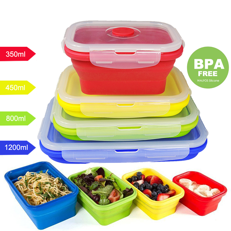 Folding Colorful Silicone Food Storage Container