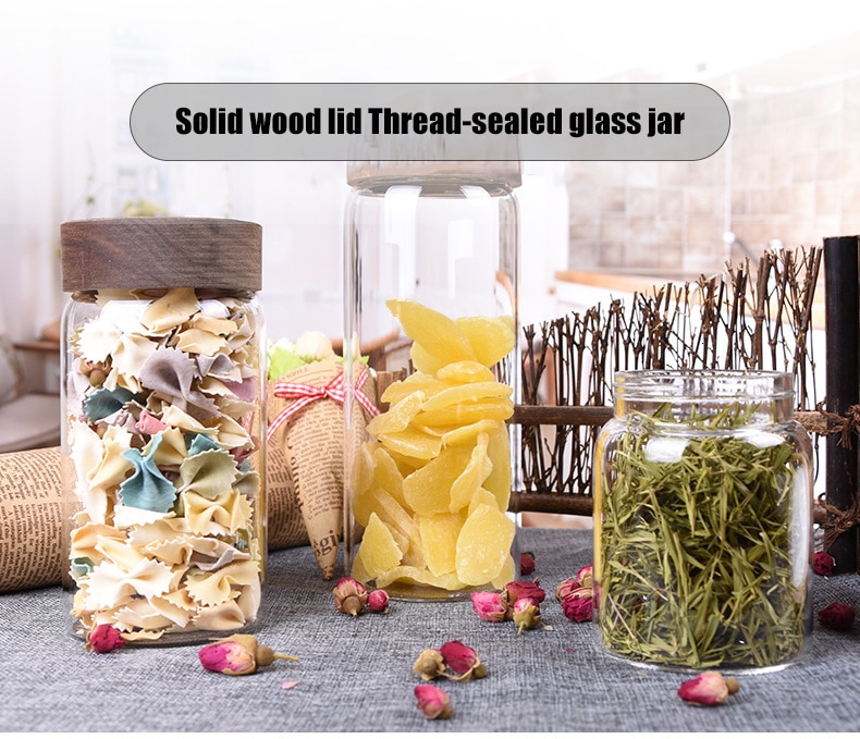 Kitchen Transparent Glass Storage Jars