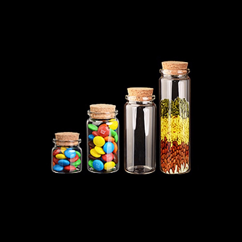 Storage Jar with Cork Lid 48 Pcs Set