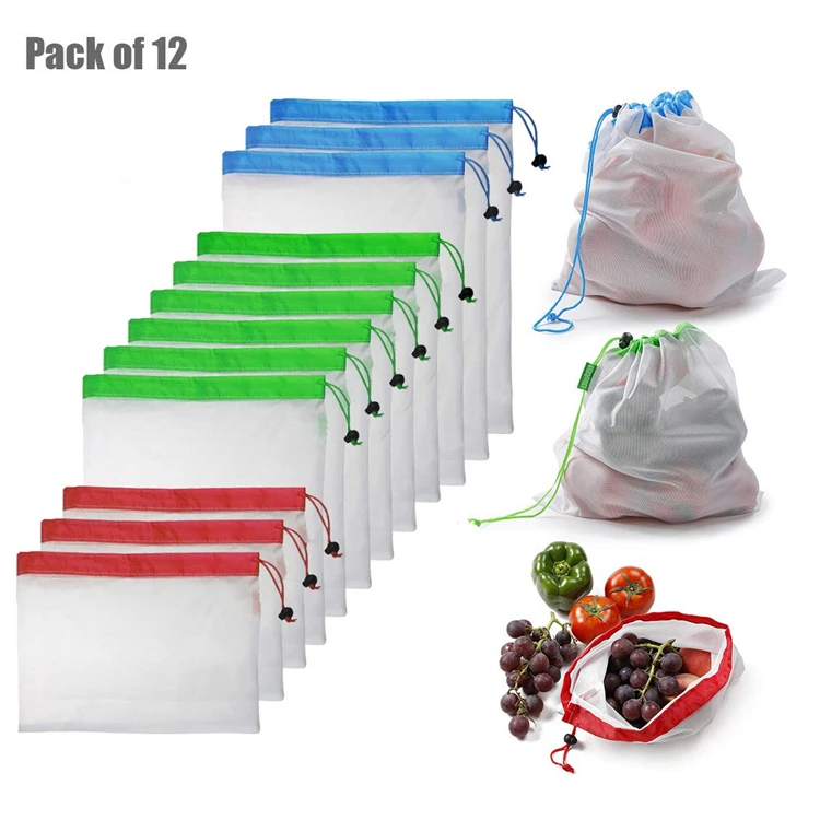 Mesh Food Storage Bag 12 Pcs Set