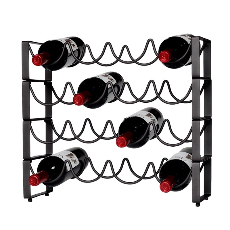 Wine Bottles Iron Rack for Kitchen