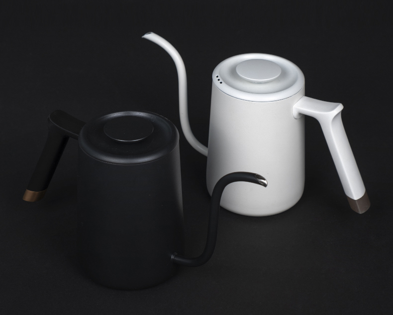 Black / White Steel Coffee Pot