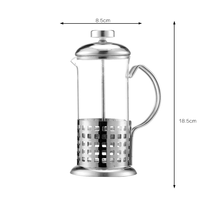 Manual French Press in Silver