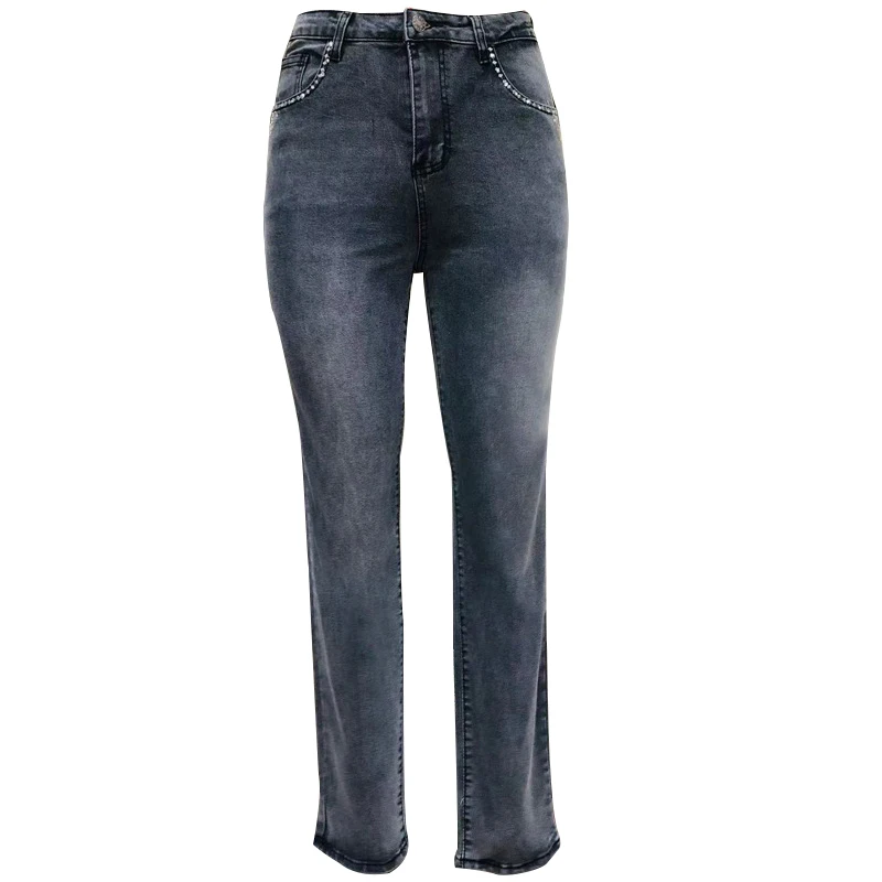 Women's Skull Patterned High Waist Jeans