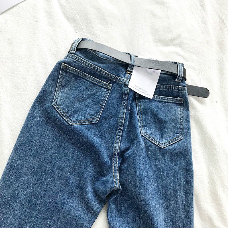 High Waisted Women's Jeans in Korean Style High Waisted Women's Jeans in Korean Style