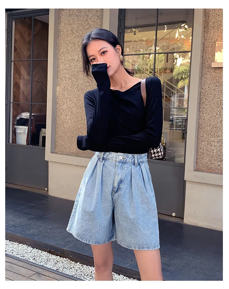 Light Blue Denim Shorts for Women Light Blue Denim Shorts for Women