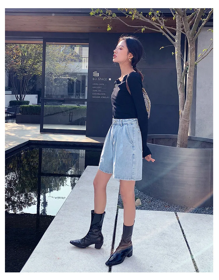 Light Blue Denim Shorts for Women Light Blue Denim Shorts for Women