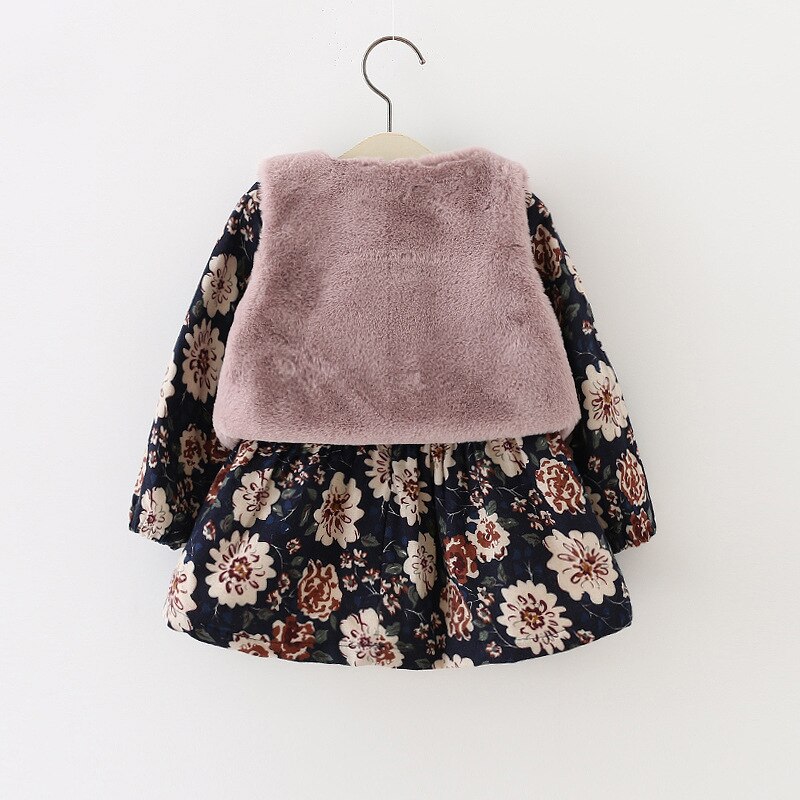 Casual Long Sleeved Cotton Dress with Bow