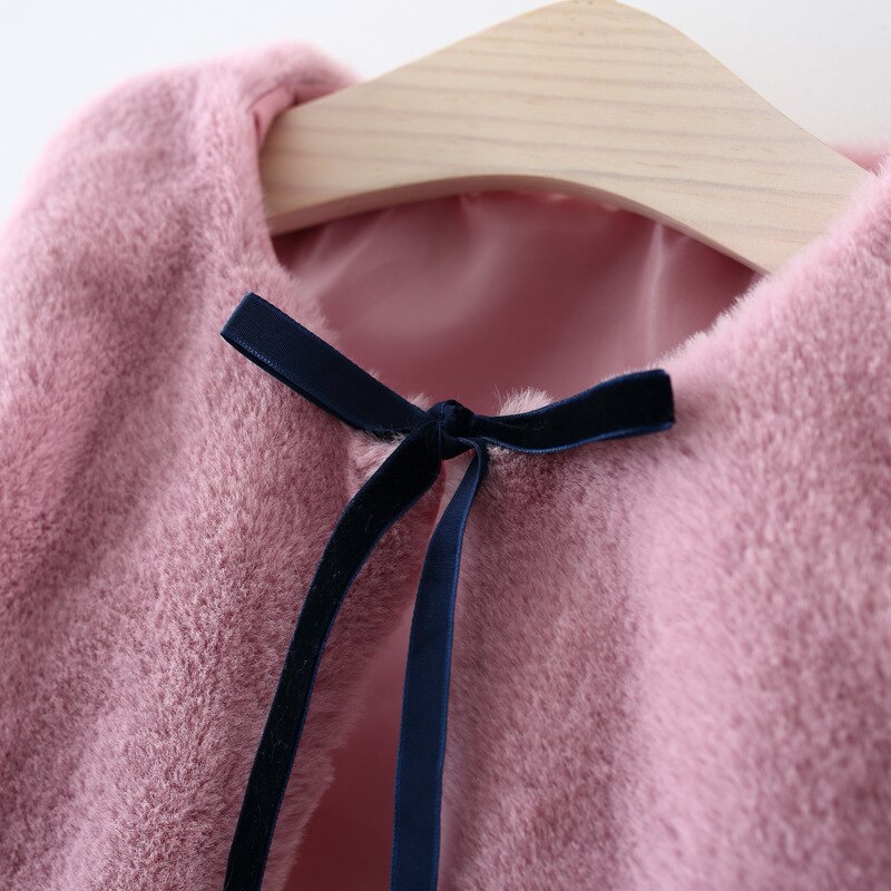 Casual Long Sleeved Cotton Dress with Bow