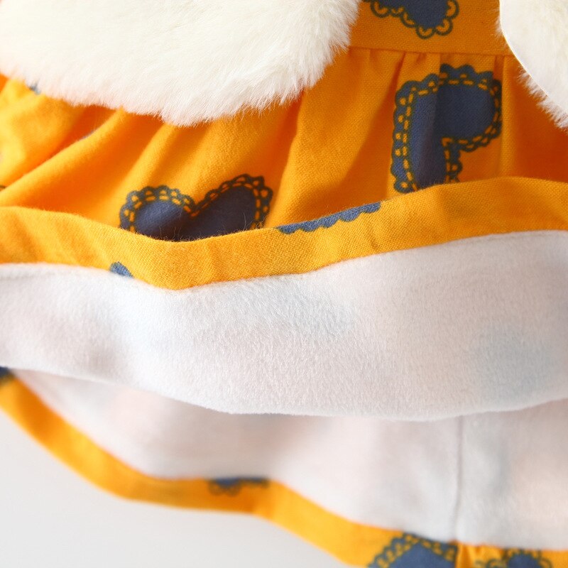 Casual Long Sleeved Cotton Dress with Bow