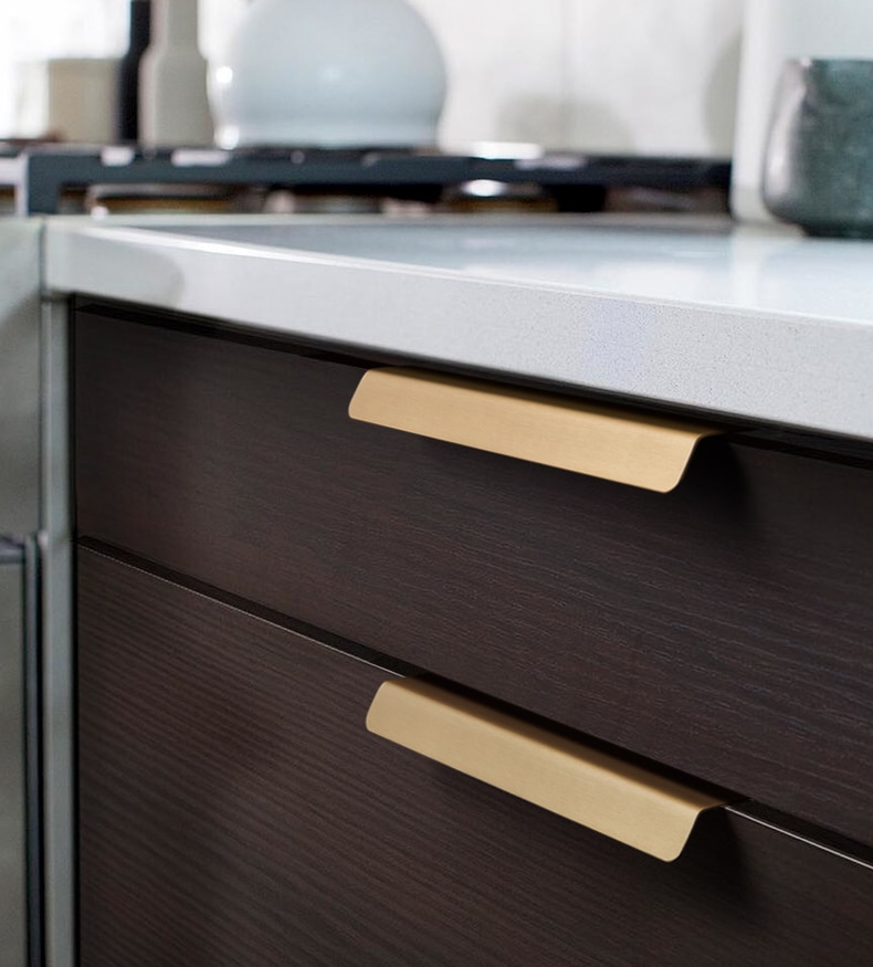 Hidden Handles for Kitchen Cabinets