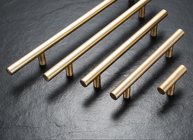 Brushed Black and Gold Door Handles