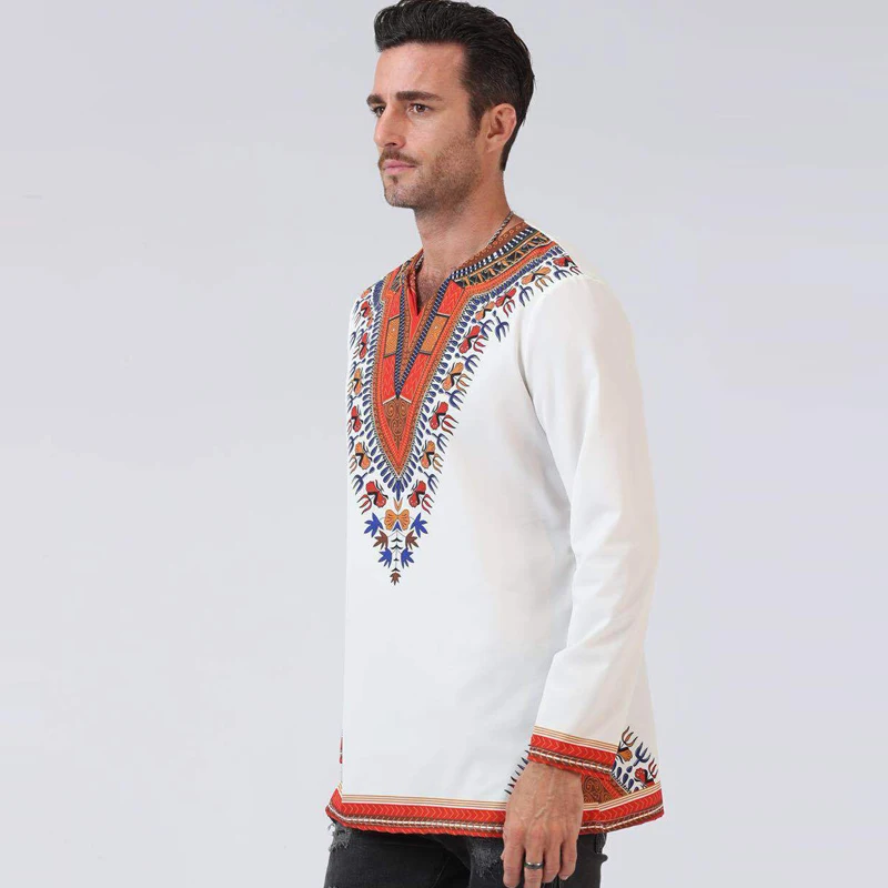 Traditional African Ornament Printed Men's Shirt