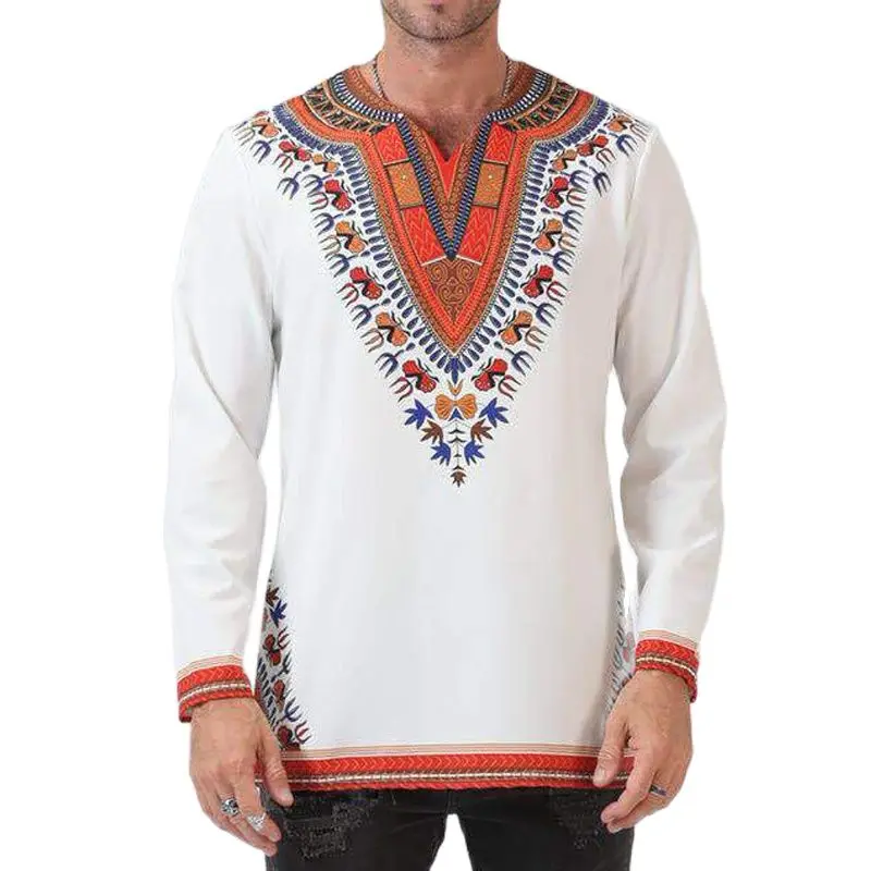 Traditional African Ornament Printed Men's Shirt