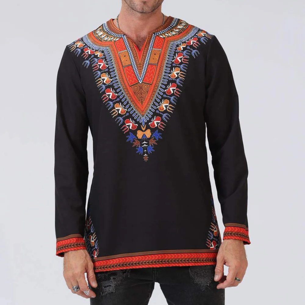 Traditional African Ornament Printed Men's Shirt