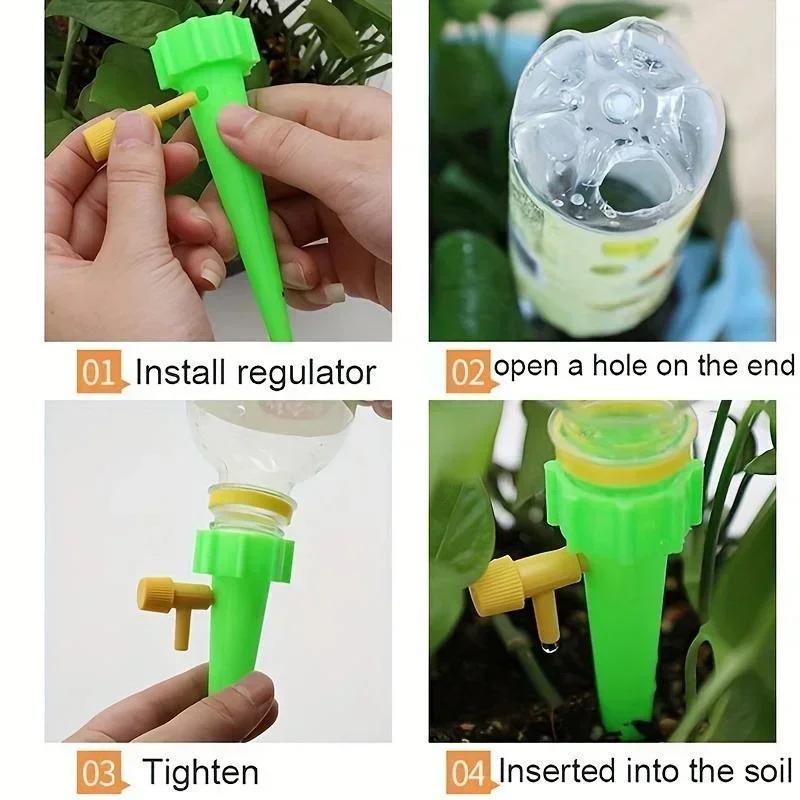 10PCS Flower Adjustable Automatic Drip Irrigation Plant Watering System Home Balcony Potted Plants Garden Irrigation Tools 10PCS Flower Adjustable Automatic Drip Irrigation Plant Watering System Home Balcony Potted Plants Garden Irrigation Tools