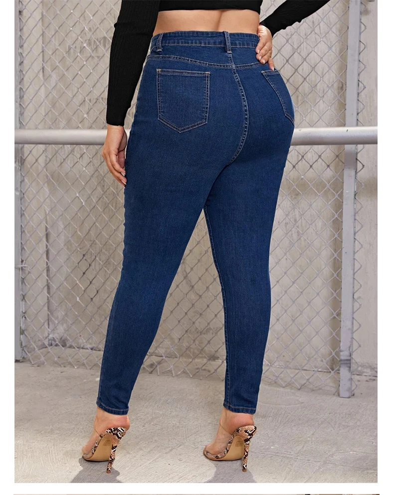 7XL Elastic Denim Pants