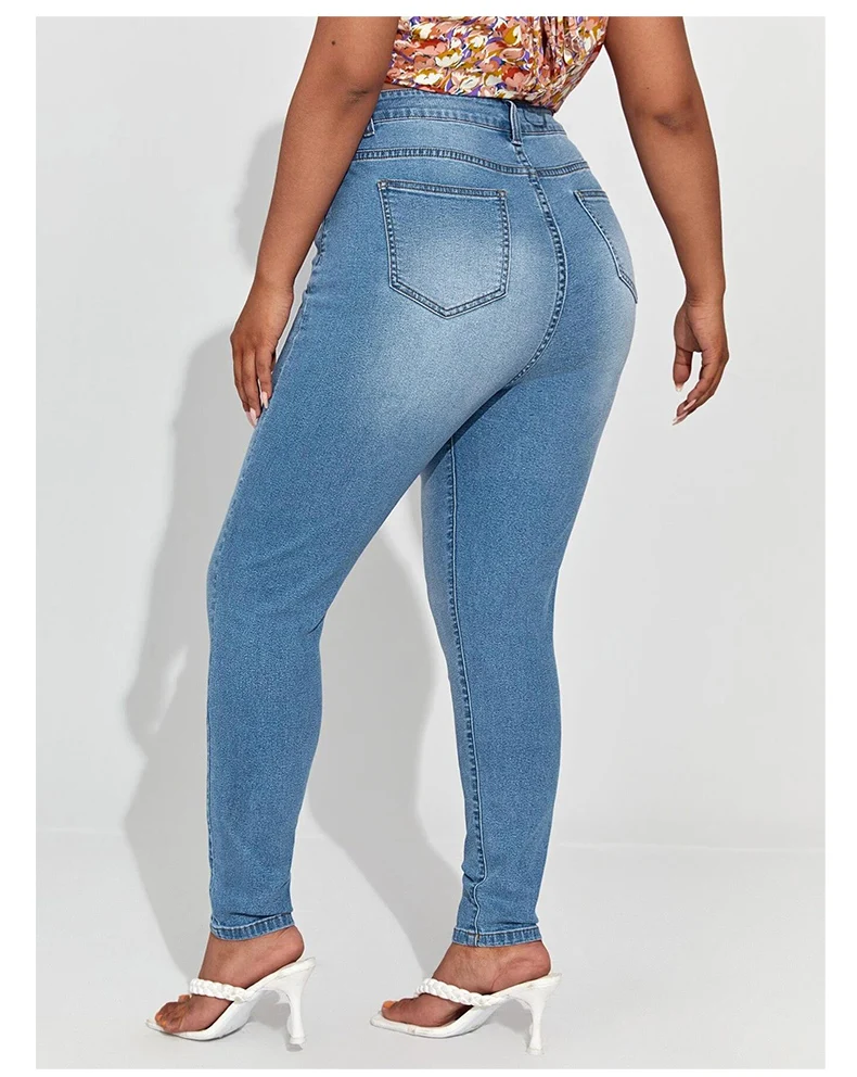 7XL Elastic Denim Pants