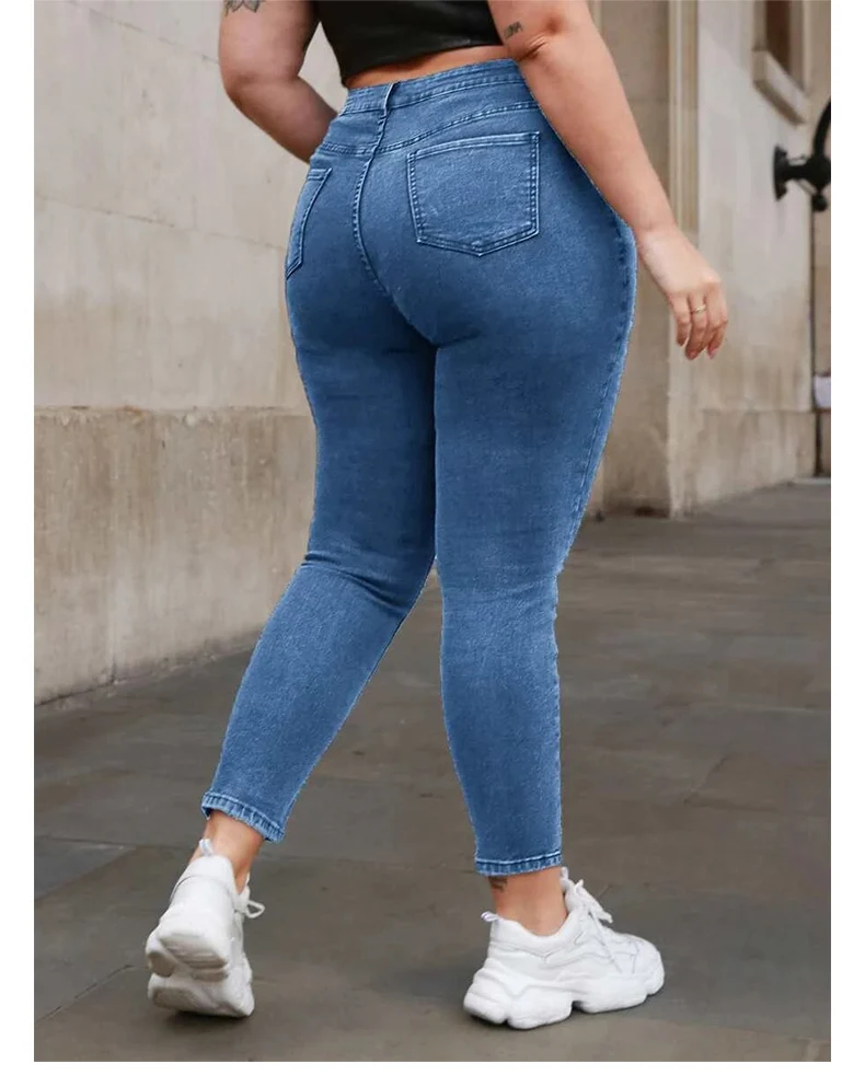 7XL Elastic Denim Pants