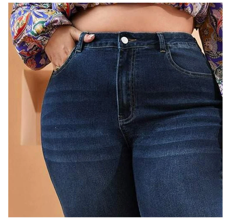 7XL Elastic Denim Pants