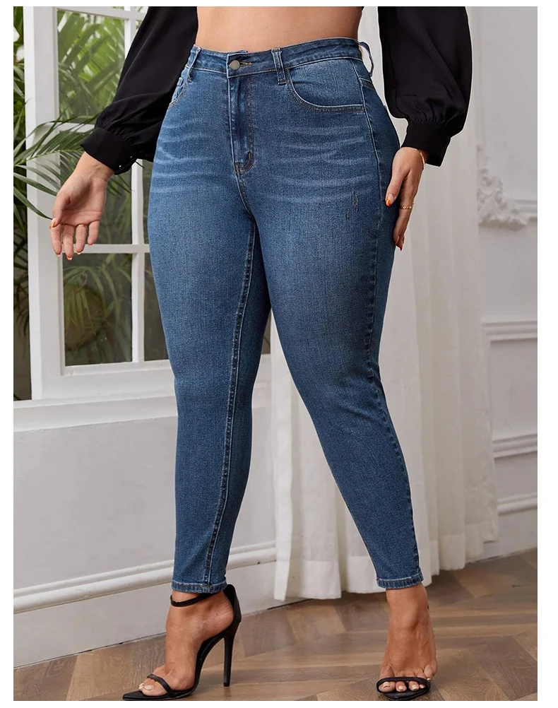7XL Elastic Denim Pants