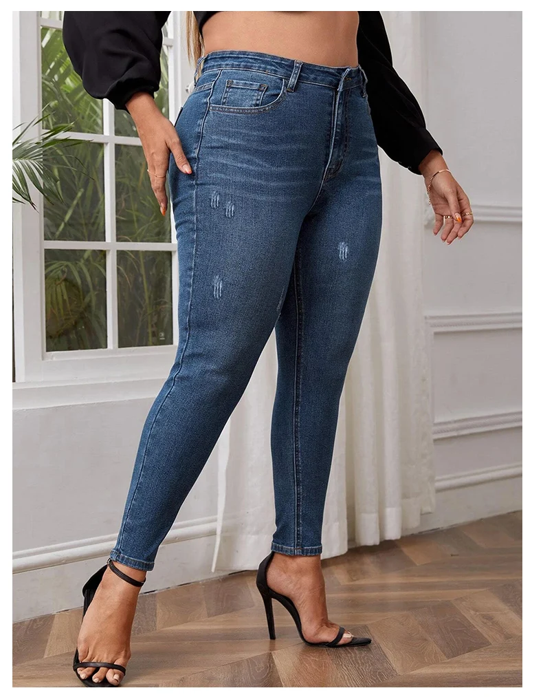 7XL Elastic Denim Pants