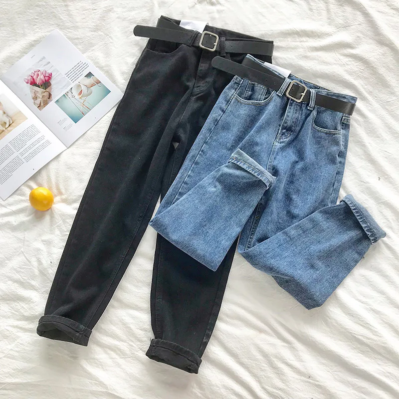 High Waisted Women's Jeans in Korean Style