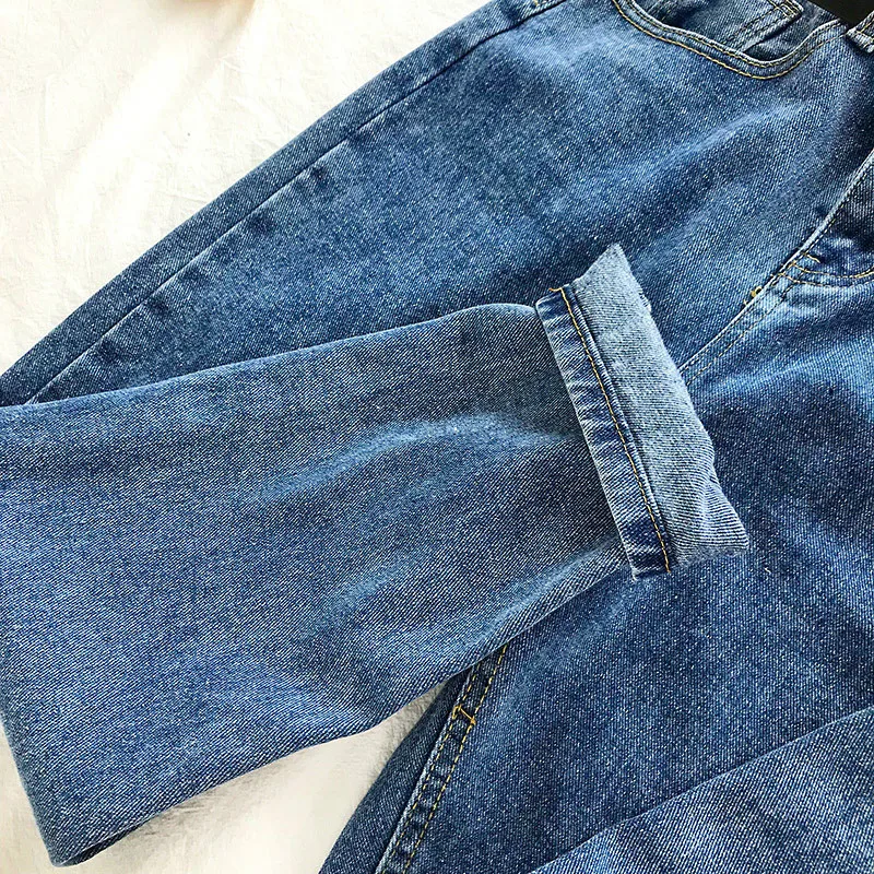 High Waisted Women's Jeans in Korean Style