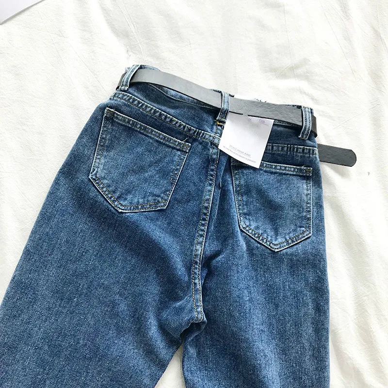 High Waisted Women's Jeans in Korean Style