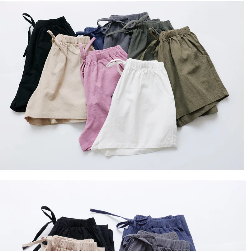 Women's Cotton Linen Shorts