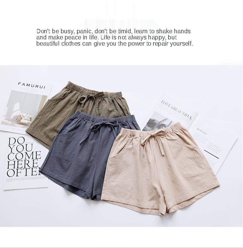 Women's Cotton Linen Shorts