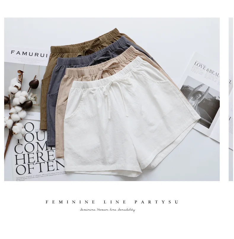 Women's Cotton Linen Shorts