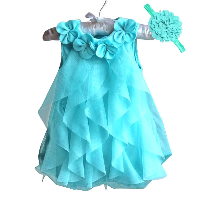 Fancy Summer Floral Chiffon Baby Girl's Party Dress