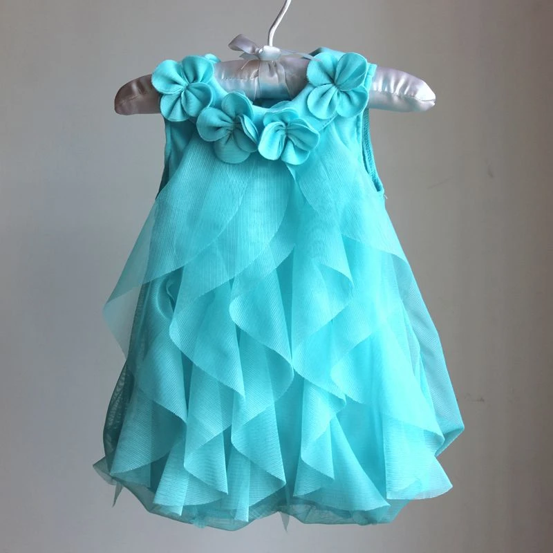 Fancy Summer Floral Chiffon Baby Girl's Party Dress