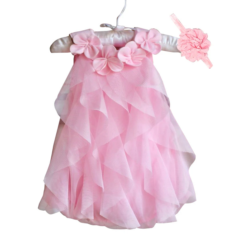 Fancy Summer Floral Chiffon Baby Girl's Party Dress