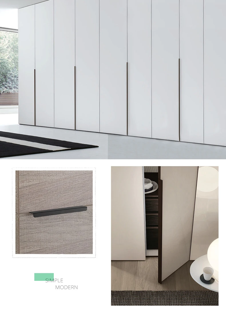 Metal Hidden Cabinet Handles for Kitchen