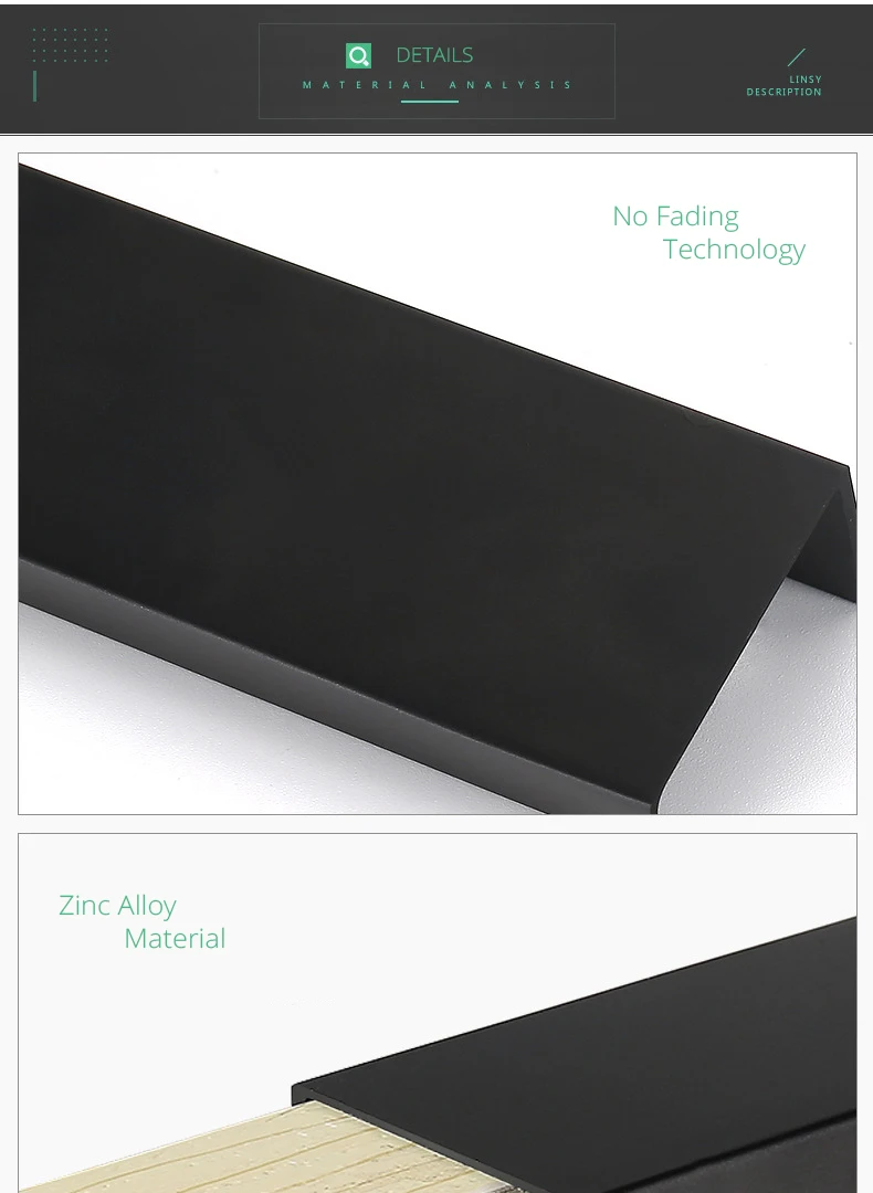 Metal Hidden Cabinet Handles for Kitchen