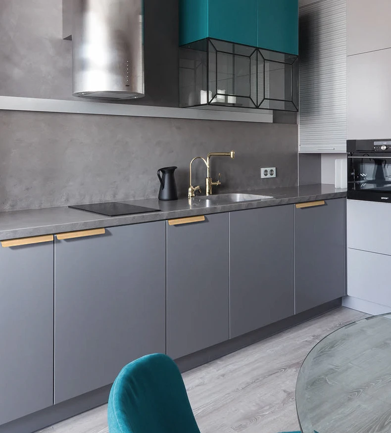 Hidden Handles for Kitchen Cabinets