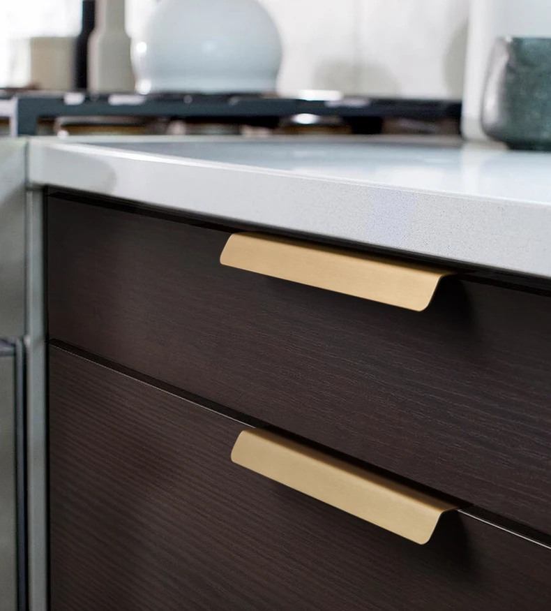 Hidden Handles for Kitchen Cabinets