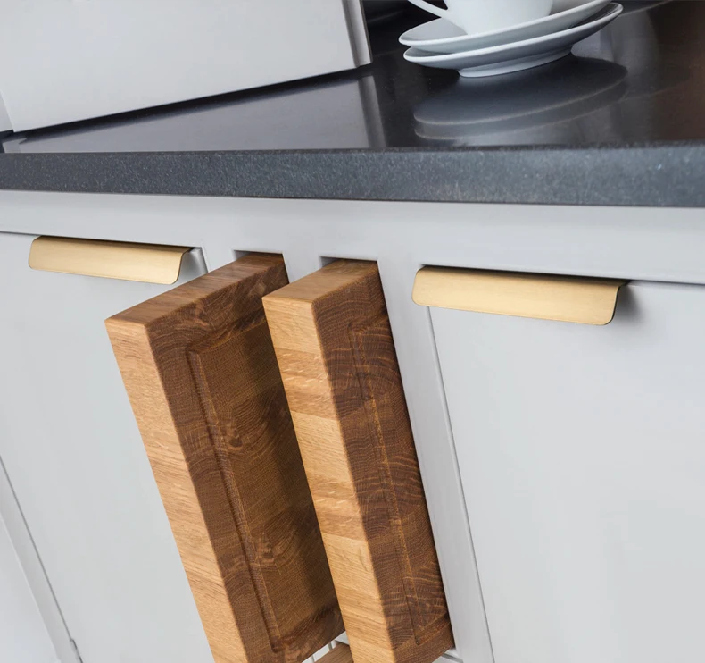 Hidden Handles for Kitchen Cabinets