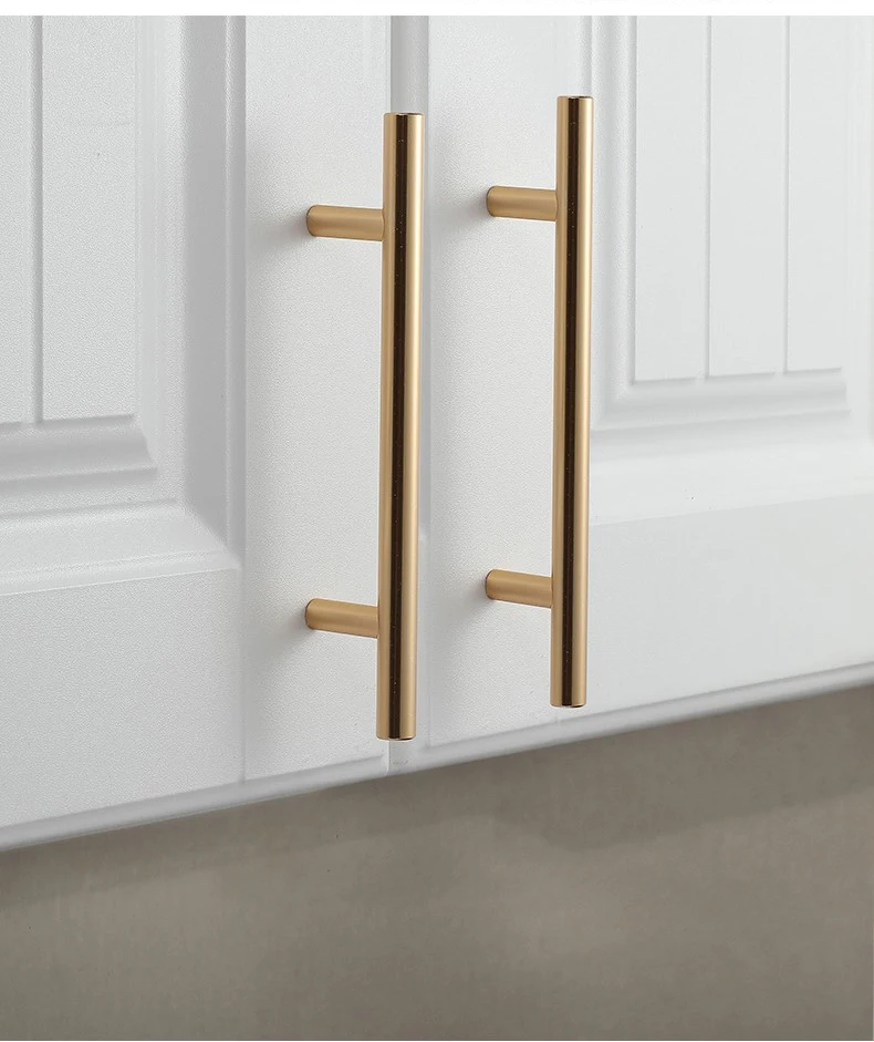 Brushed Black and Gold Door Handles