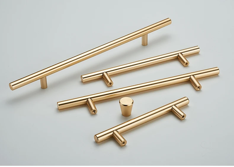 Brushed Black and Gold Door Handles