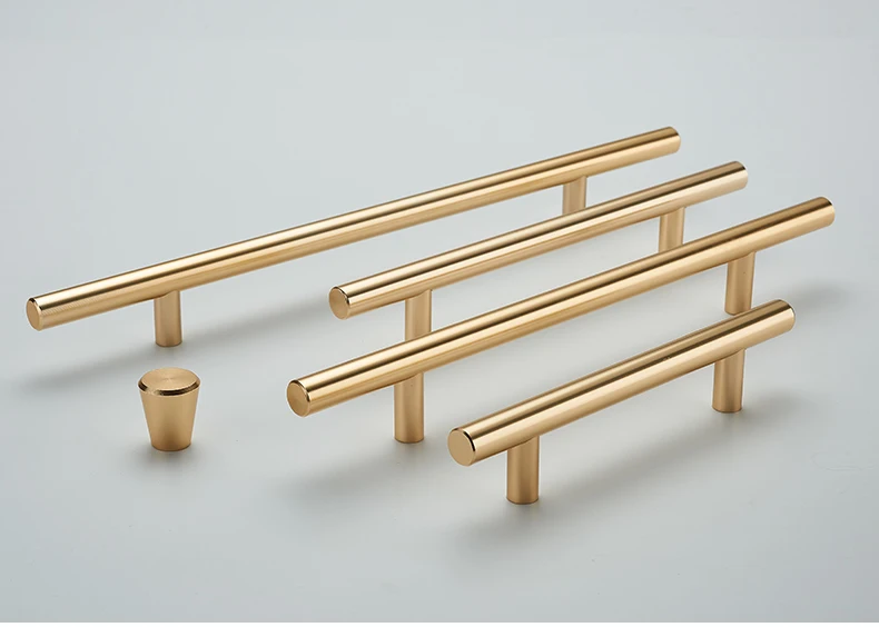 Brushed Black and Gold Door Handles