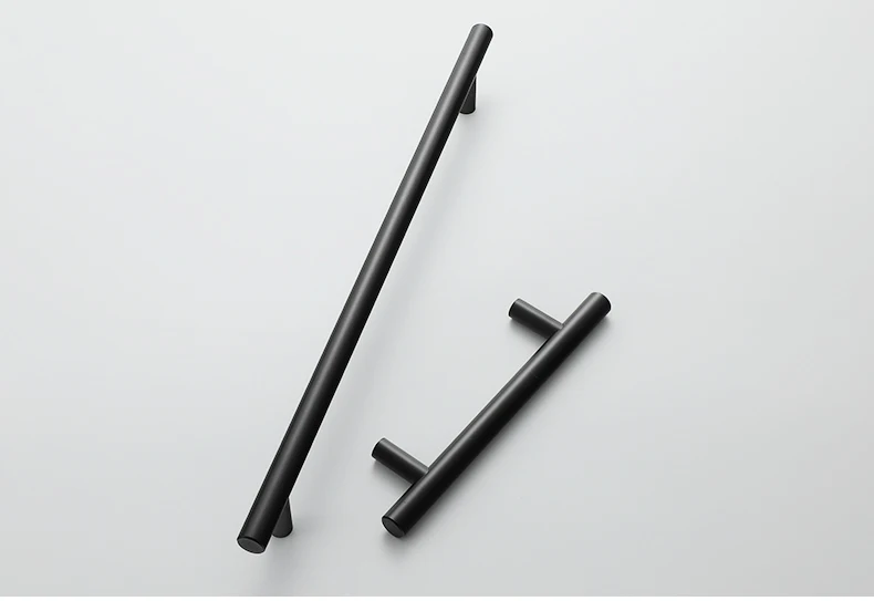 Brushed Black and Gold Door Handles