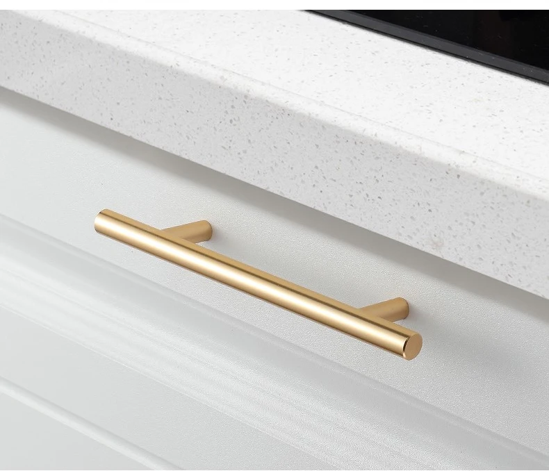 Brushed Black and Gold Door Handles