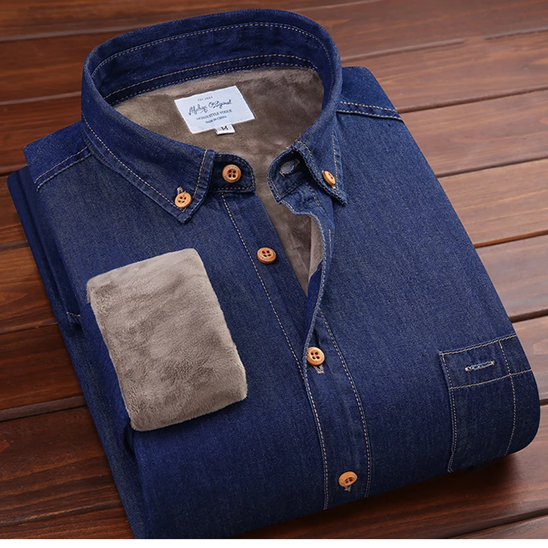 Men's Winter Jeans Shirt