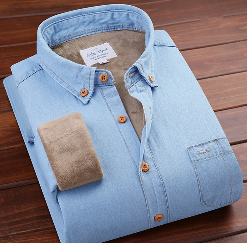 Men's Winter Jeans Shirt
